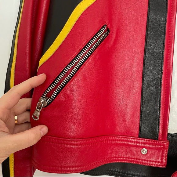 D&G Dolce & Gabbana Leather Motorcycle Jacket - Picture 7 of 17